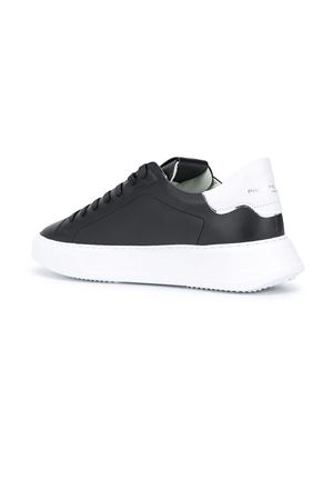 Temple Low-Top Sneakers in Leather, Black White PHILIPPE MODEL | BTLUV002